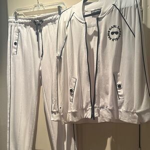 Karl Lagerfeld White and Black Tracksuit